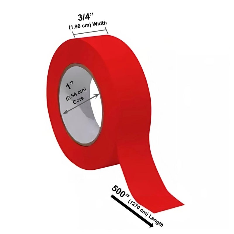 Bartovation Lab Labeling Tape Variety Pack, 500 Inches Long x 3/4 Inch Width, 1 Inch Diameter Core [5 Rolls of Assorted Colors] for Color Coding and Marking - Image 2